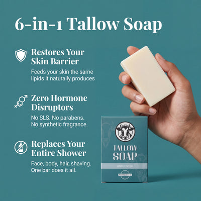 6-in-1 Support PrimalSkin™ Tallow Soap